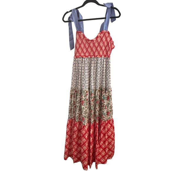 NWT Free People Bluebell Maxi Dress in Cherry Combo Print M $168 Current Style - Picture 4 of 6